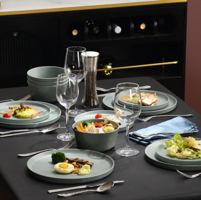 Unzerbrechliches Melamin-Tischgeschirr-Set Geschirrspüler-Sicher BPA-freier Salbei