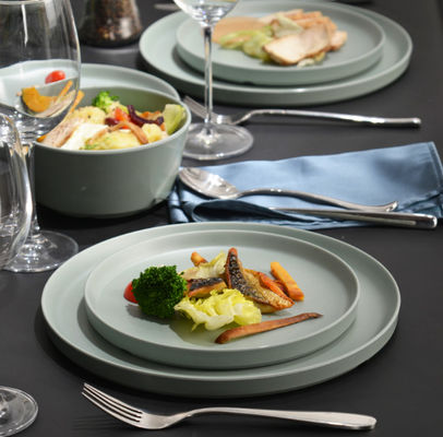 Unzerbrechliches Melamin-Tischgeschirr-Set Geschirrspüler-Sicher BPA-freier Salbei