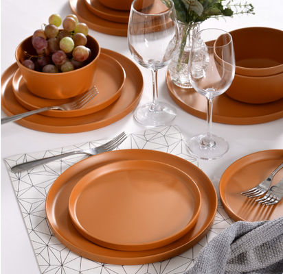 12 Stück Melamin-Platten Schüsseln Langlebiges Geschirrspüler sicher BPA-frei