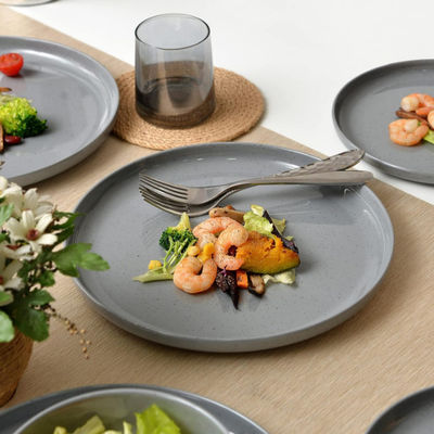 Melaminen Geschirr Set Teller und Schüsseln Set 12Pcs Geschirr Set für 4 Melaminen Teller Outdoor Dinnerware Set Leichtgewicht