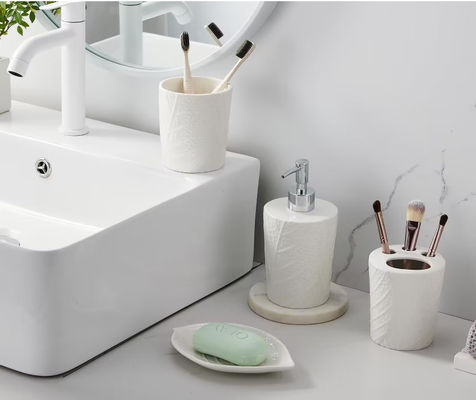 Bleifreie Keramik Zahnbürstenhalter Badezimmerzubehör Set 4 Stück