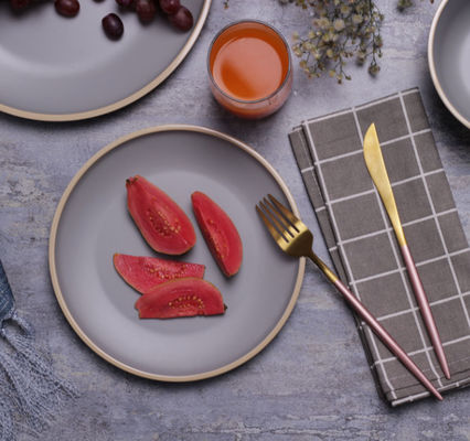 Gufaith 4 Melamin Geschirr Set Teller und Schüsseln 12 Stück