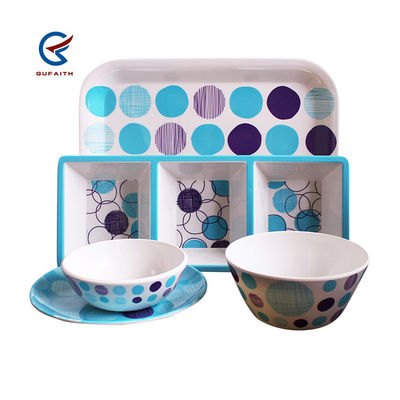 FDA Blaue Melamin-Dinnerware-Sets mit Mischschüssel