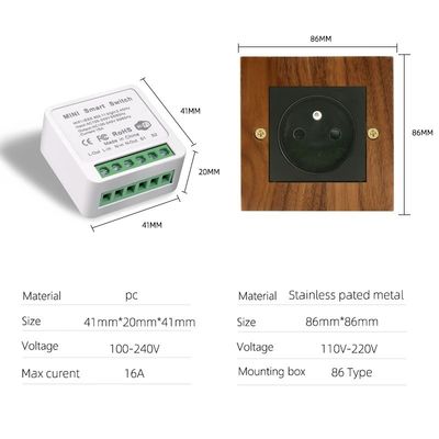 Smart Home Essential Light Switch Panel aus Massivholz WLAN Sprachbefehl