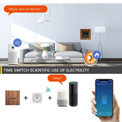 Smart Home Essential Light Switch Panel aus Massivholz WLAN Sprachbefehl