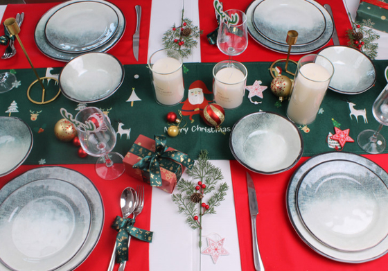12 Stück Melamin Weihnachtsgeschirr Outdoor-Sets